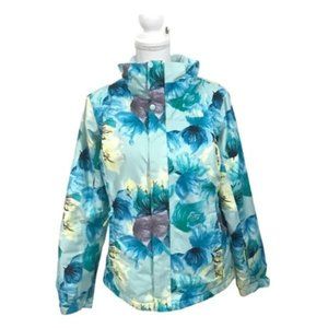 The North Face Women’s Medium Blue Yellow Floral Hyvent Jacket No Hood